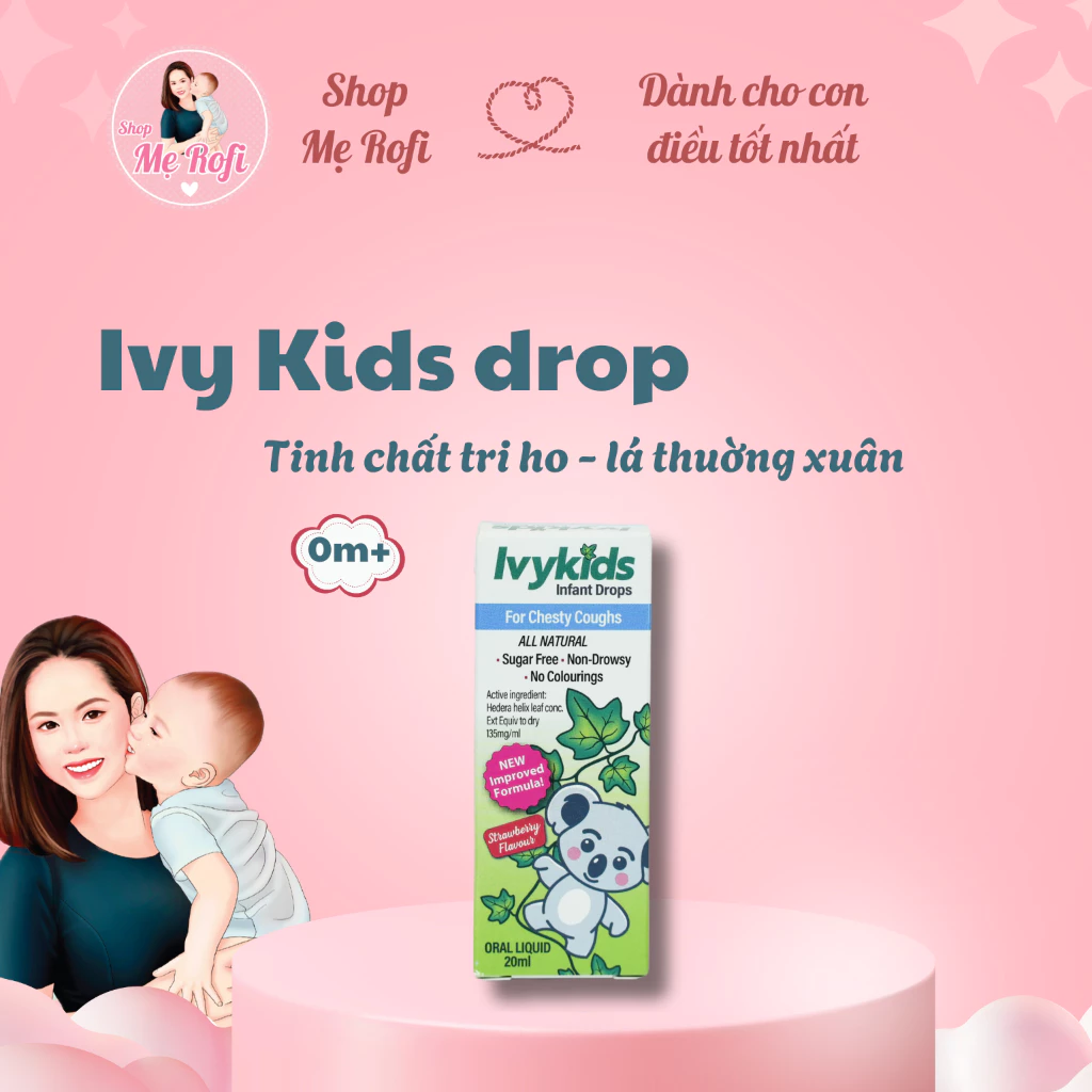 Tinh Chất Giảm Ho Ivy kids Infant Drops Giảm Đau Họng Ngạt Mũi Tăng Cường Sức Đề Kháng Hỗ Trợ Sức Khỏe