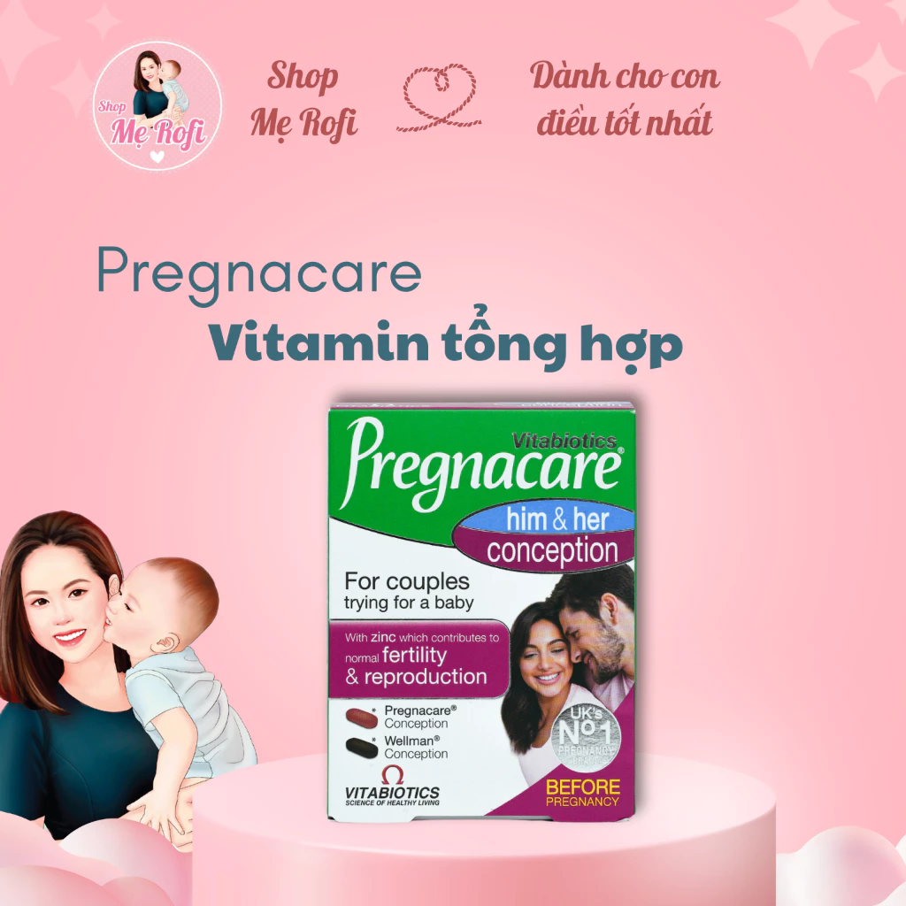 Viên Uống Vitamin Pregnacare Himher Tăng Khả Năng Thụ Thai 60 Viên - Mẹ Rofi
