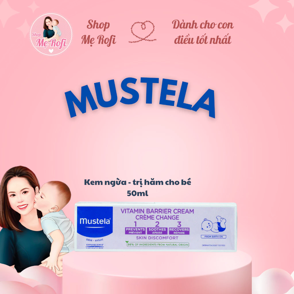 ( 𝐍𝐡𝐚̣̂𝐩 𝐤𝐡𝐚̂̉𝐮 ) Kem bôi hăm Mustela 123 CHANGE Pháp cho bé - Mẹ Rofi